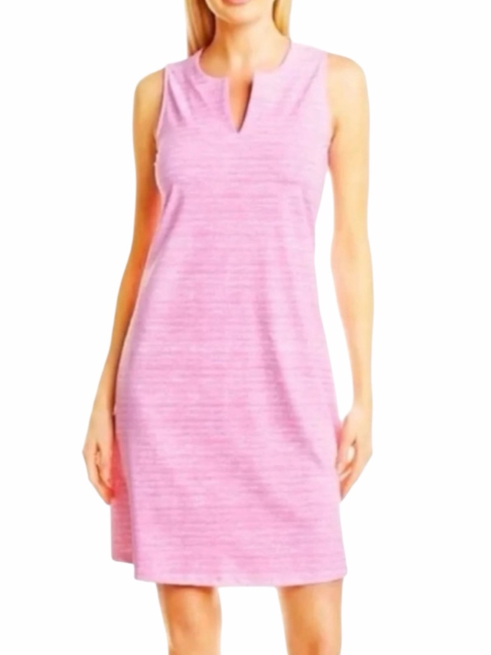 J.McLaughlin Women’s Ellison Sleeveless Sheath Dress Pink & White Size Large